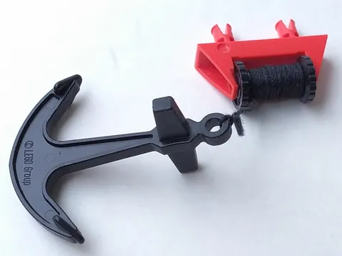 String Reel 1 x 4 x 2 Complete with String and Black Boat Anchor