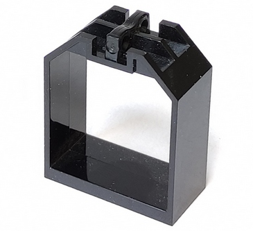 Container, Box Open Ended 2 x 4 x 4 with 1 Locking Hinge Finger on Each End