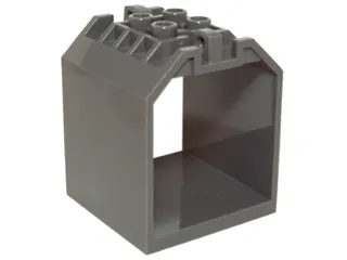 Container, Box Open Ended 4 x 4 x 4 with 1 Locking Hinge Finger on Each End