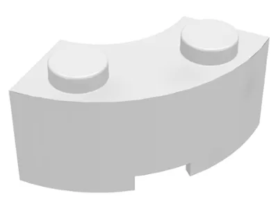 Brick, Round Corner 2 x 2 Macaroni with Stud Notch