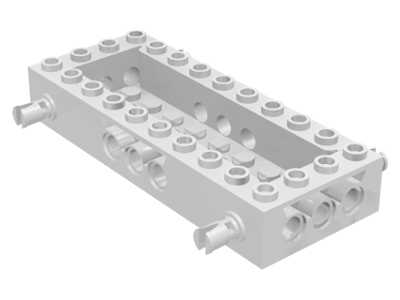 Vehicle, Base 4 x 10 x 1 1/3 with 2 x 8 Recessed Center, 4 Pins and Pin Holes