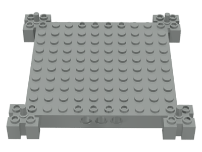 Brick, Modified 12 x 12 Base with Peg at Each Corner