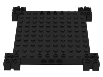 Brick, Modified 12 x 12 Base with Peg at Each Corner