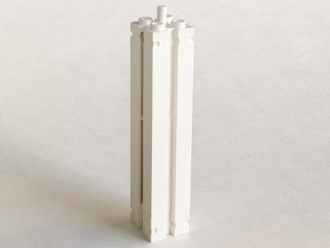 Support 2 x 2 x 8 with Channels and Top Peg, Smooth on All Sides