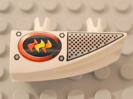 Vehicle, Fairing 1 x 4 Side Flaring Intake with 2 Pins with Firefighter Pattern Right