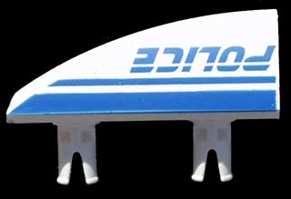 Vehicle, Fairing 1 x 4 Side Flaring Intake with 2 Pins with Blue 'POLICE' and Stripes Pattern Right