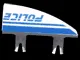 Vehicle, Fairing 1 x 4 Side Flaring Intake with 2 Pins with Blue 'POLICE' and Stripes Pattern Left