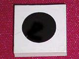 Tile 2 x 2 without Groove with Black Circle Small Pattern