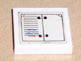 Tile 2 x 2 without Groove with Appointment Book, Open Pattern (Sticker) - Set 295