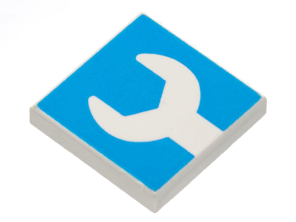 Tile 2 x 2 with Tool Wrench Pattern