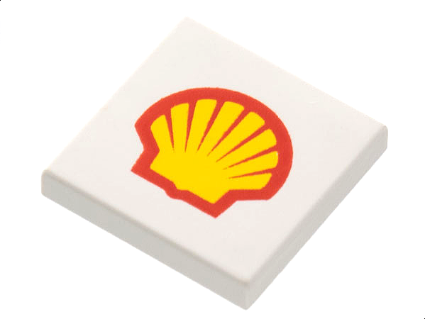Tile 2 x 2 with Shell Logo Pattern
