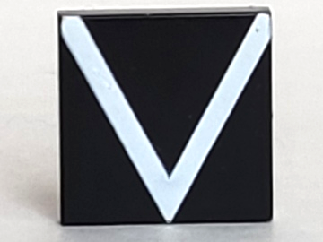 Tile 2 x 2 with White V Pattern