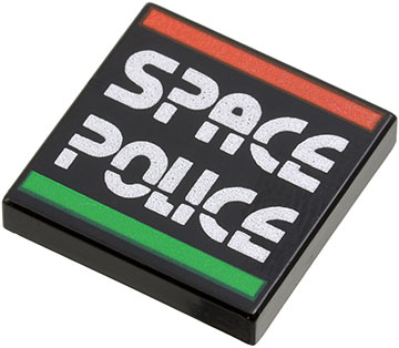 Tile 2 x 2 with Space Police II Logo Pattern