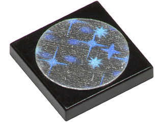 Tile 2 x 2 with Holographic Stars Pattern (Sticker) - Sets 6856 / 6899