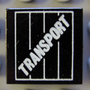 Tile 2 x 2 with Transport Text on Crate Pattern