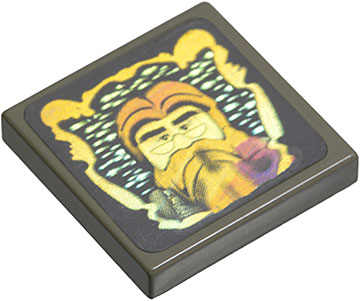 Tile 2 x 2 with HP Dumbledore Hologram Pattern (Sticker) - Sets 4708 / 4709