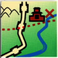 Tile 2 x 2 with Map Orient China Pattern