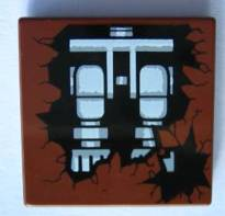 Tile 2 x 2 with Skeleton Hips and Legs Pattern