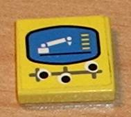 Tile 2 x 2 with Robot Arm Controls Pattern (Sticker) - Set 8286