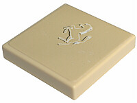 Tile 2 x 2 with Ferrari Logo, Black & White Horse Pattern (Sticker) - Set 8671