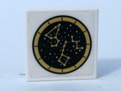 Tile 2 x 2 with Map Stars and Constellations Pattern (Sticker) - Set 5378