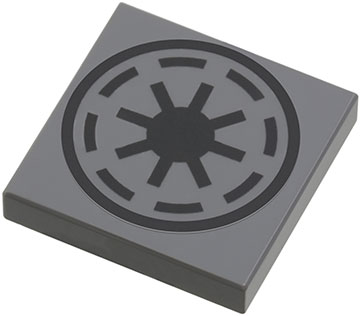 Tile 2 x 2 with SW Republic Pattern (Sticker) - Set 7675