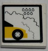 Tile 2 x 2 with Car Wash Water Drops Pattern (Sticker) - Set 7993