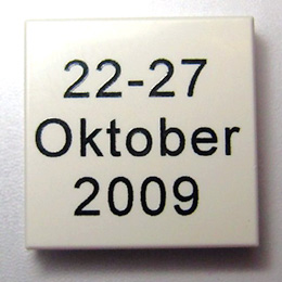 Tile 2 x 2 with '22-27 Oktober 2009' Pattern
