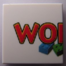 Tile 2 x 2 with LEGO World Logo Left Half Pattern