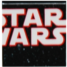 Tile 2 x 2 with Star Wars Mosaic Falcon and X-wing Pattern  2 - 'STAR WARS'