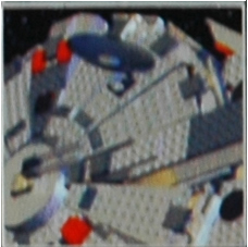 Tile 2 x 2 with Star Wars Mosaic Falcon and X-wing Pattern 13 - Falcon Gun Turret