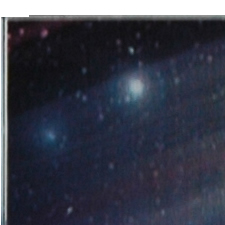 Tile 2 x 2 with Star Wars Mosaic Falcon and X-wing Pattern 17 - Rainbow streaks and white star