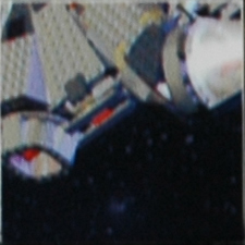 Tile 2 x 2 with Star Wars Mosaic Falcon and X-wing Pattern 20 - Falcon body w/cockpit