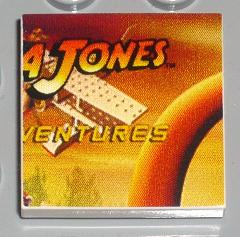 Tile 2 x 2 with Indiana Jones Raiders Pattern  3 - 'JONES'