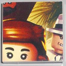 Tile 2 x 2 with Indiana Jones Raiders Pattern 21 - Marion