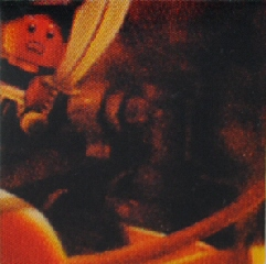 Tile 2 x 2 with Indiana Jones Temple of Doom Pattern  4 - Villain with Saber