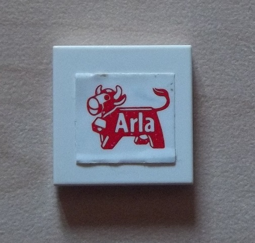 Tile 2 x 2 with Arla Dairy Logo Pattern (Sticker) - Set 1581