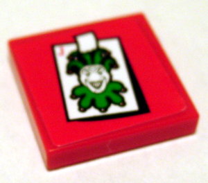 Tile 2 x 2 with Joker Playing Card Pattern (Sticker) - Set 7886