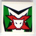 Tile 2 x 2 with World Racers Team Extreme Logo Pattern (Sticker) - Set 8898