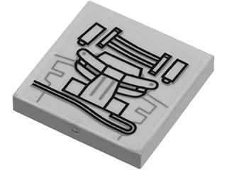 Tile 2 x 2 with Star Wars TIE Circuitry Pattern (Sticker) - Set 8017