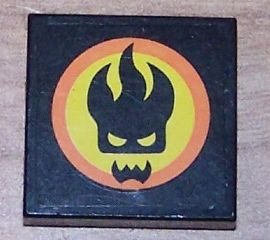 Tile 2 x 2 with Agents Dr. Inferno Logo Pattern (Sticker) - Sets 8635 / 8636 / 8968 / 8969 / 8970