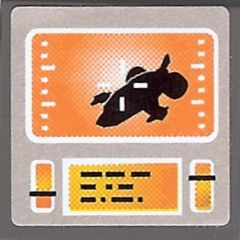 Tile 2 x 2 with Orange Screen and Crosshairs Pattern (Sticker) - Set 8970