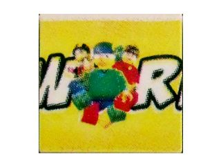 Tile 2 x 2 with LEGO World Pattern Medium Middle