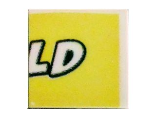 Tile 2 x 2 with LEGO World Pattern Medium Right