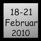 Tile 2 x 2 with Black '18-21 Februar 2010' Pattern