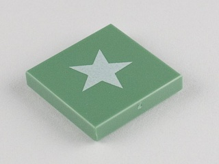 Tile 2 x 2 with White Star Pattern