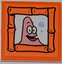 Tile 2 x 2 with Patrick Making Bubbles Portrait Pattern (Sticker) - Set 3818