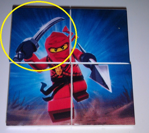 Tile 2 x 2 with Ninjago (Kai) Pattern 1