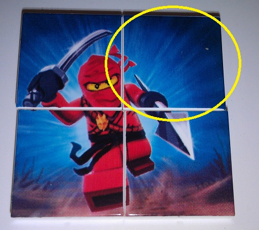 Tile 2 x 2 with Ninjago (Kai) Pattern 2