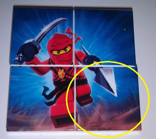 Tile 2 x 2 with Ninjago (Kai) Pattern 4